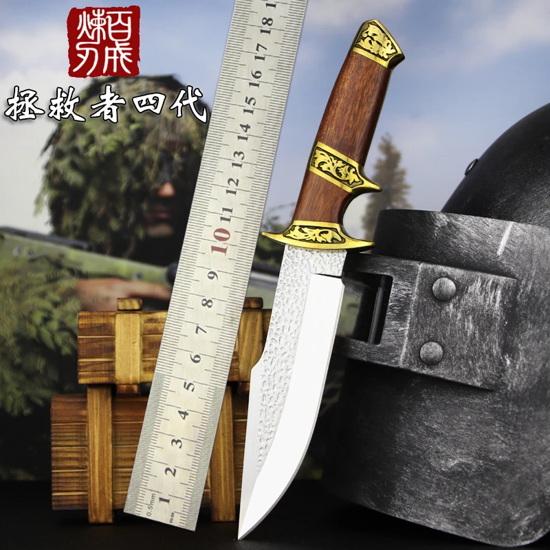 Tactical Authentic self-defense D2 straight knife outdoor survival Forge steel hardness tactical copper handle Handmade knife
Tactical Authentic self-defense D2 straight knife outdoor survival Forge steel hardness tactical copper handle Handmade knife