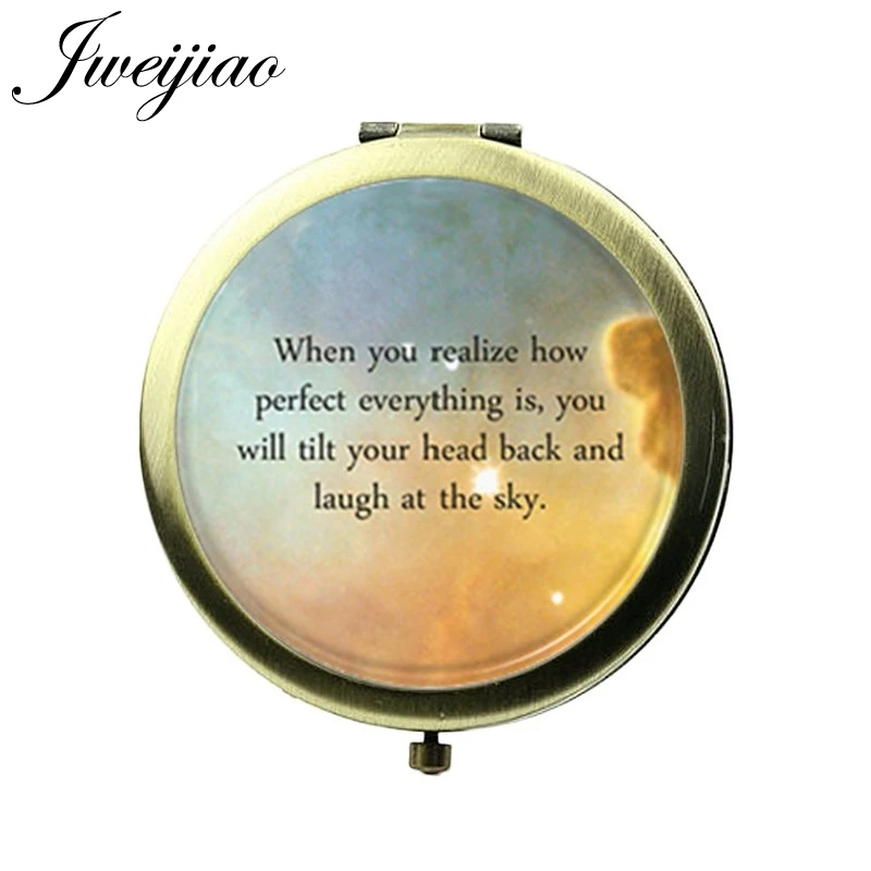 JWEIJIAO Vintage Quote Favor Verse Phrase Pocket Mirror Printed Glass Cabochon Bronze Metal Round Floding MVanity mirror Gifts
JWEIJIAO Vintage Quote Favor Verse Phrase Pocket Mirror Printed Glass Cabochon Bronze Metal Round Floding MVanity mirror Gifts