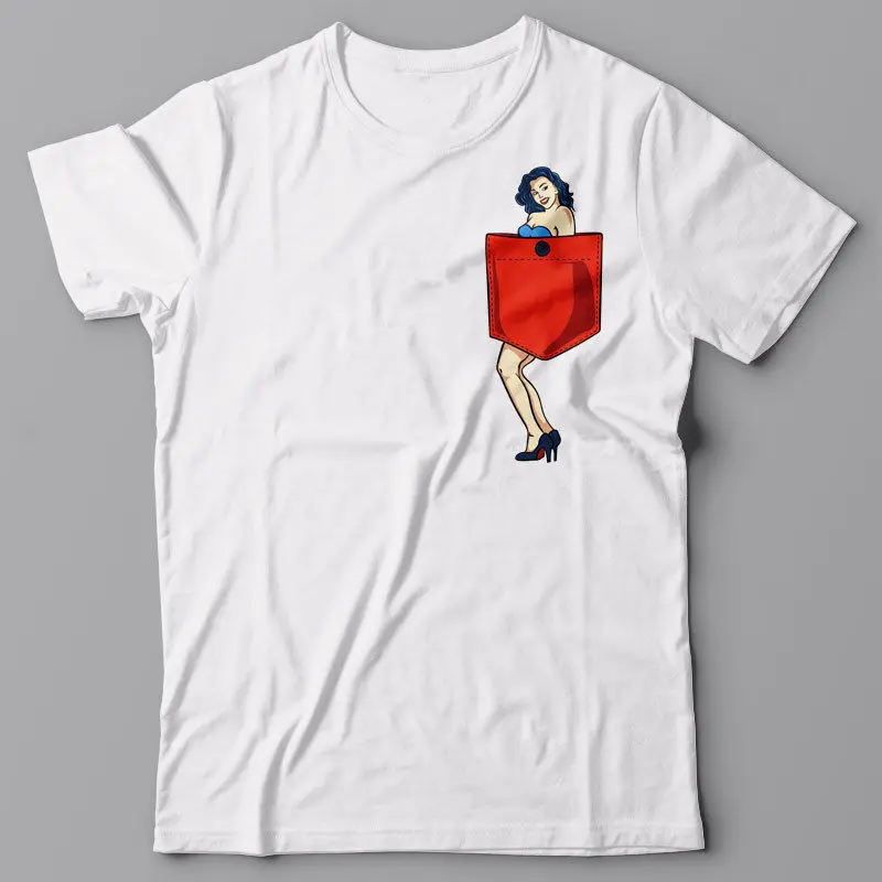 Fashion Brand Print T-Shirt Male Brand Funny T-Shirt with Printed Pocket - Pinup - Pin Up Girl - Graphic Teefitted T Shirts
Fashion Brand Print T-Shirt Male Brand Funny T-Shirt with Printed Pocket - Pinup - Pin Up Girl - Graphic Teefitted T Shirts