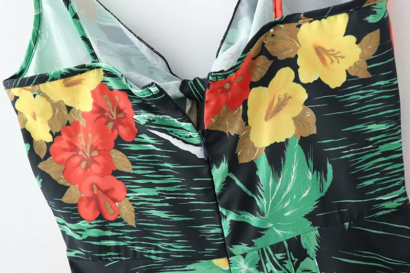 2019 Summer New Women Floral Dresses Spaghetti Strap Mid-Calf V-Neck Tropical Style Female Casual Satin Dress Feminino Vestidos
2019 Summer New Women Floral Dresses Spaghetti Strap Mid-Calf V-Neck Tropical Style Female Casual Satin Dress Feminino Vestidos