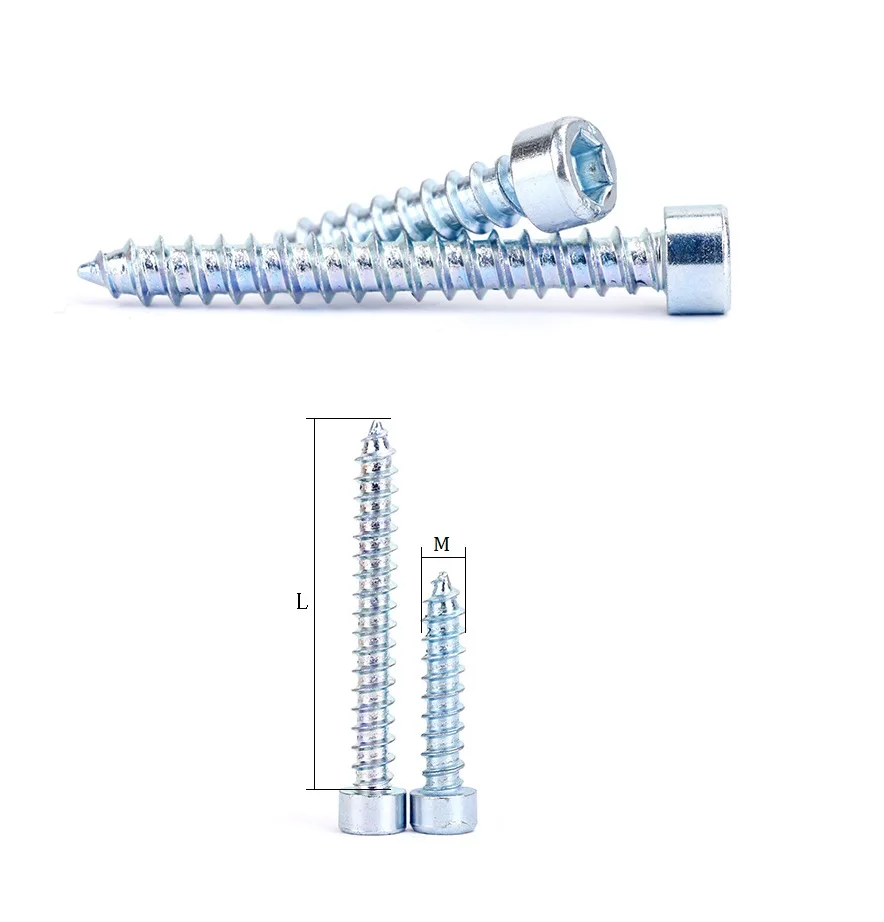 100Pcs Hex Socket Screw Woodworking Self Tapping Sliding Door Pocket Screw
100Pcs Hex Socket Screw Woodworking Self Tapping Sliding Door Pocket Screw