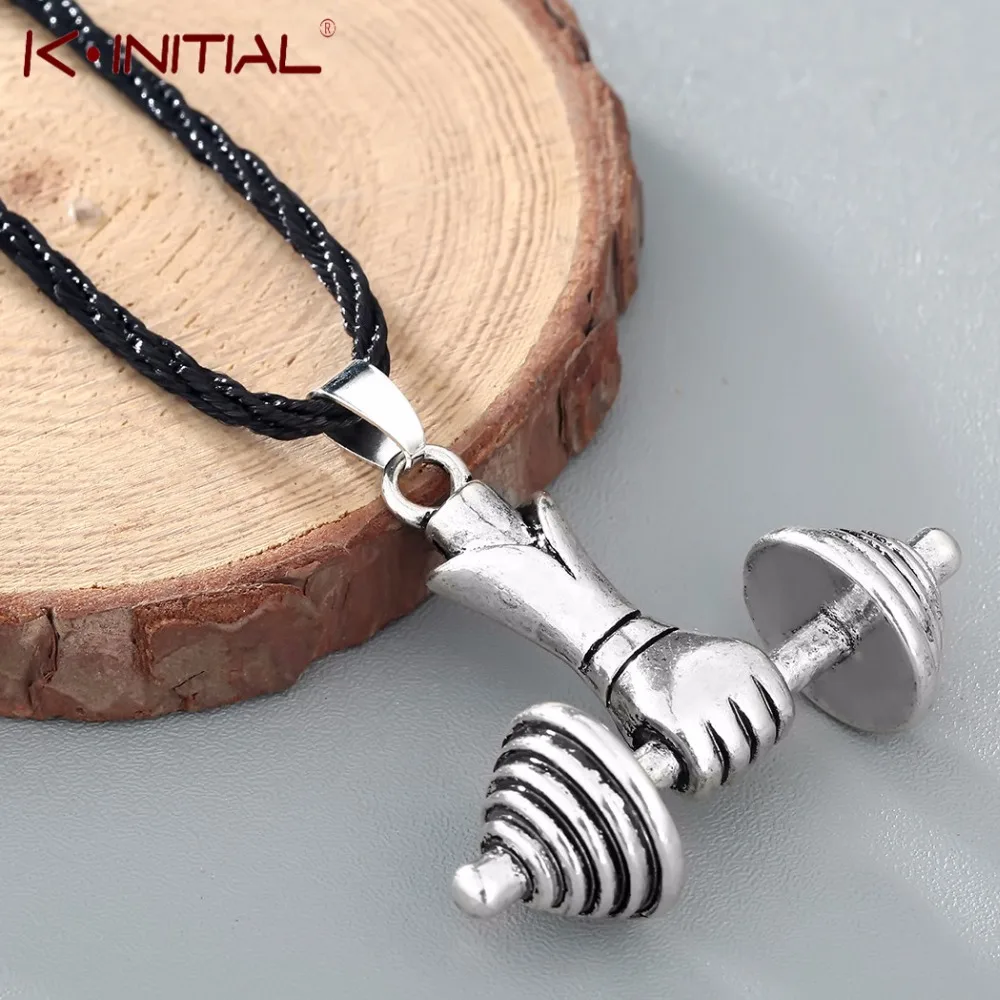 Kinitial Trendy Men's Hip Hop Jewelry Fitness Barbell Necklace Metal Dumbbell Pendant Necklace Gym Bodybuilding Lovers' Jewelry
Kinitial Trendy Men's Hip Hop Jewelry Fitness Barbell Necklace Metal Dumbbell Pendant Necklace Gym Bodybuilding Lovers' Jewelry