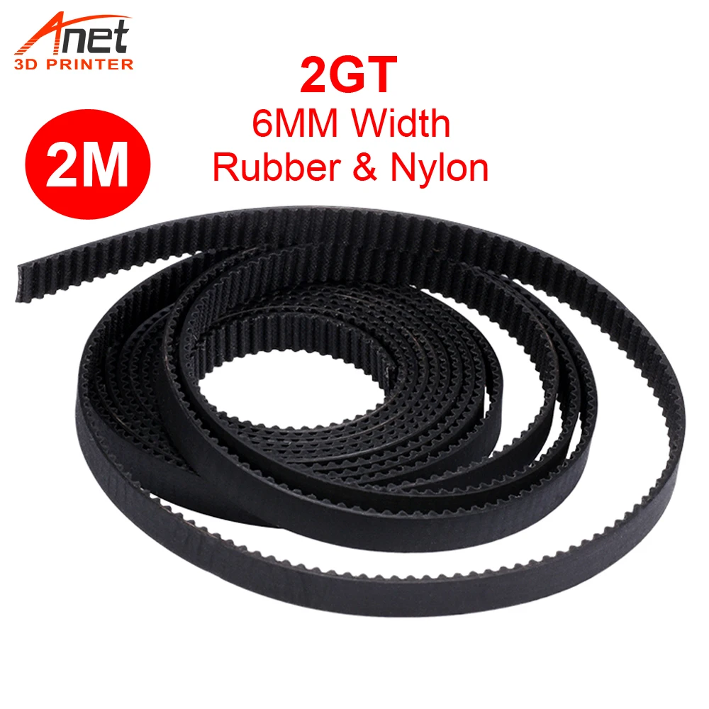 New 2M 2GT 6MM Rubber And Nylon Belt Timing Belt For 3D Printer Pulley Part Accessories
New 2M 2GT 6MM Rubber And Nylon Belt Timing Belt For 3D Printer Pulley Part Accessories