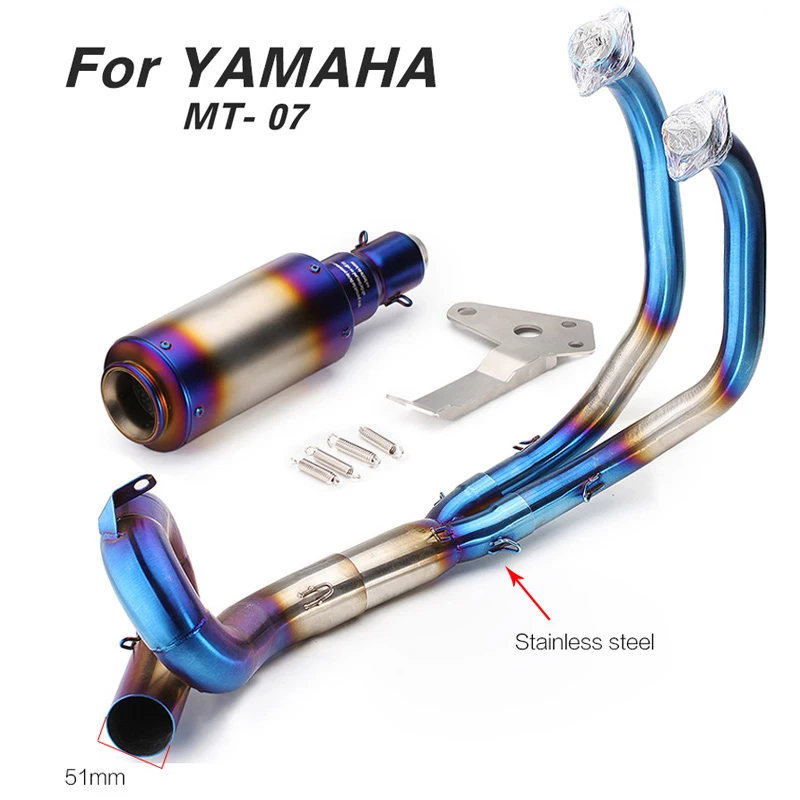 MT07 FZ07 motorcycle Exhaust Full system stainless steel escape moto middle whti db killer for Yamaha mt 07 2014-2018 slip-on
MT07 FZ07 motorcycle Exhaust Full system stainless steel escape moto middle whti db killer for Yamaha mt 07 2014-2018 slip-on