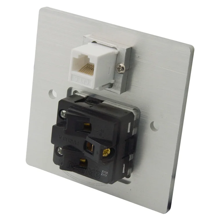 Aluminum RJ45 AC power wall plate and support customer design | Электроника