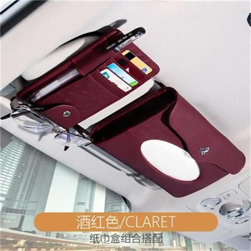 Hanging Car Tissue Box Sun Visor Multifunction Tissue Box Card pack Genuine Leather pen Glasses Holder Car Accessories styling
Hanging Car Tissue Box Sun Visor Multifunction Tissue Box Card pack Genuine Leather pen Glasses Holder Car Accessories styling