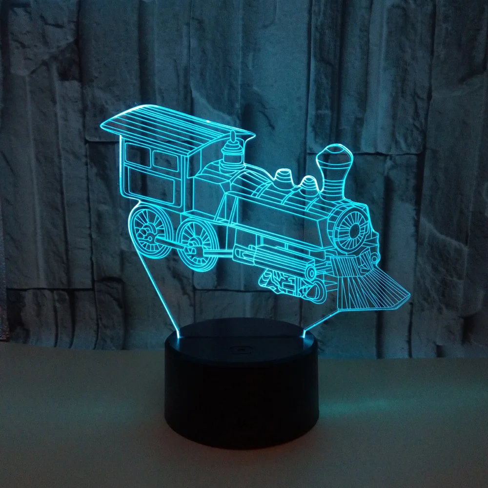 Locomotive 3d Lamp Multi Color 3d Led Visual Table Lamps Touch Controlled Remote Control Gift 3d Small Table Lamp
Locomotive 3d Lamp Multi Color 3d Led Visual Table Lamps Touch Controlled Remote Control Gift 3d Small Table Lamp