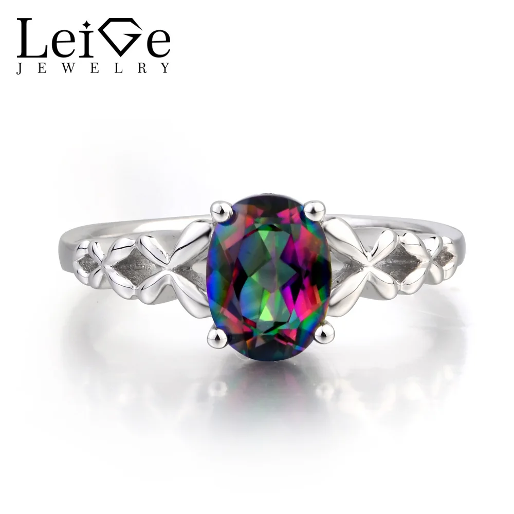 Leige Jewelry Mystic Topaz Ring Wedding Ring Rainbow Topaz Ring Oval Cut Gemstone Rainbow Gem 925 Sterling Silver Solitaire Ring
Leige Jewelry Mystic Topaz Ring Wedding Ring Rainbow Topaz Ring Oval Cut Gemstone Rainbow Gem 925 Sterling Silver Solitaire Ring