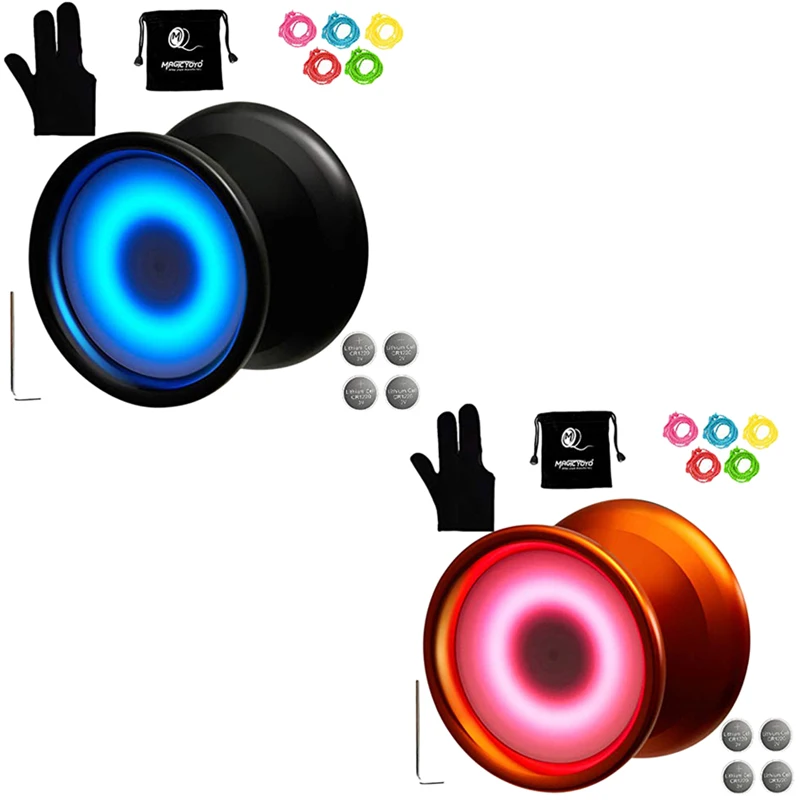 Magicyoyo Y02-Aurora Light Up Professional Unresponsive Yoyo with Led Lights with Glove,Yoyo Holster,5 Strings,Blue Led Light
Magicyoyo Y02-Aurora Light Up Professional Unresponsive Yoyo with Led Lights with Glove,Yoyo Holster,5 Strings,Blue Led Light