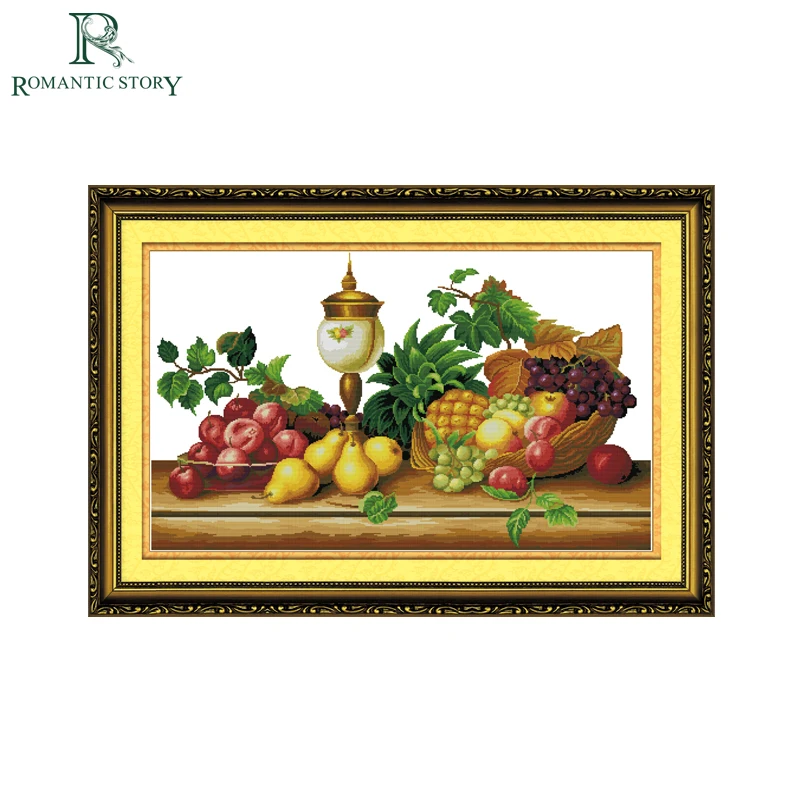 Romantic Story European American Style Fruit Pattern Home Decoration Cross Stitch Needlework DMC Cross-Stitch Set For Embroidery
Romantic Story European American Style Fruit Pattern Home Decoration Cross Stitch Needlework DMC Cross-Stitch Set For Embroidery
