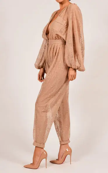 MISSORD 2021 Sexy long sleeve BELLE JUMPSUIT FRONGT button NUDE LACE stitching jumpsuit loose pocket playsuits Rompers FT18433
MISSORD 2021 Sexy long sleeve BELLE JUMPSUIT FRONGT button NUDE LACE stitching jumpsuit loose pocket playsuits Rompers FT18433