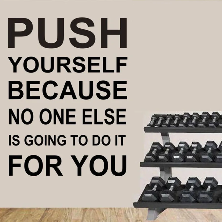 Gym Wall Decal Push Yourself Motivation Fitness Quote Vinyl Sticker Decor Removable Wall Art Mural For Gym Home Bedroom N267
Gym Wall Decal Push Yourself Motivation Fitness Quote Vinyl Sticker Decor Removable Wall Art Mural For Gym Home Bedroom N267