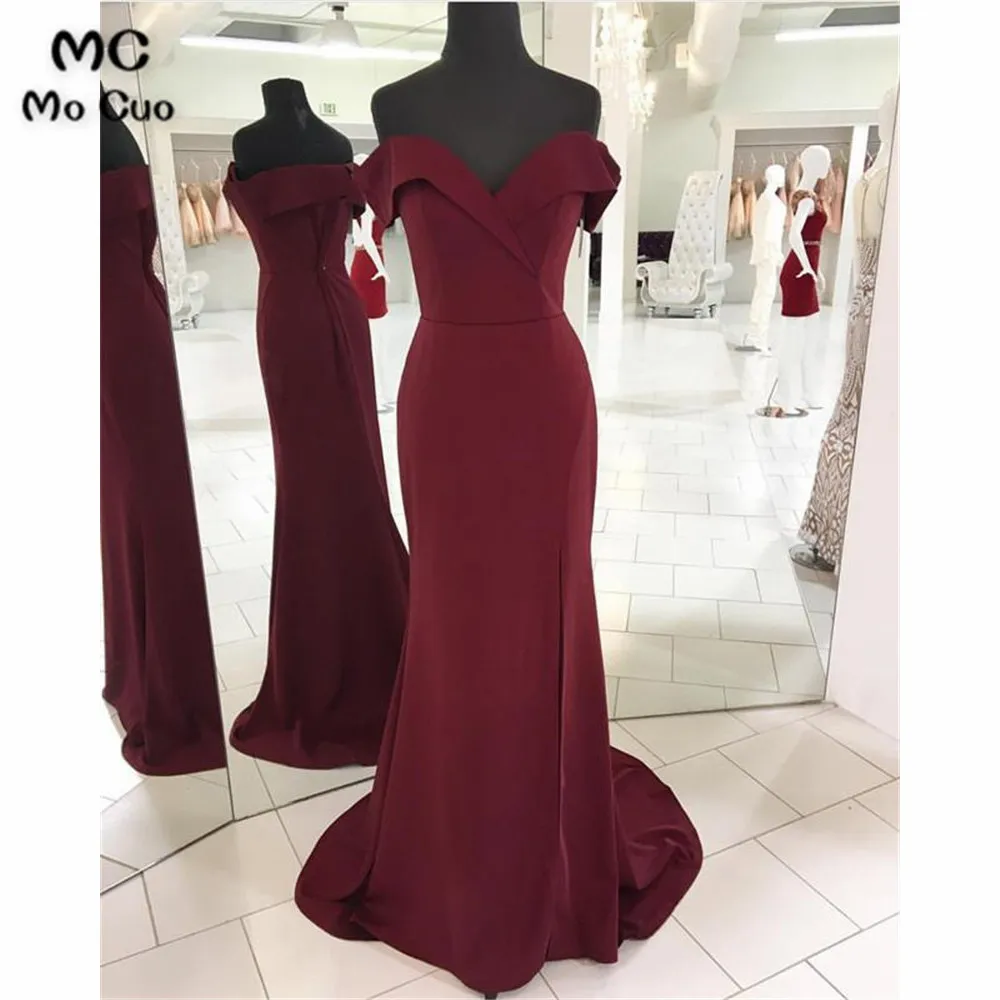Off Shoulder Mermaid Prom Dresses In Stock Long Evening Gown Short Sleeve Pleat Sweep Train Elastic Satin Prom Dress Custom Made
Off Shoulder Mermaid Prom Dresses In Stock Long Evening Gown Short Sleeve Pleat Sweep Train Elastic Satin Prom Dress Custom Made