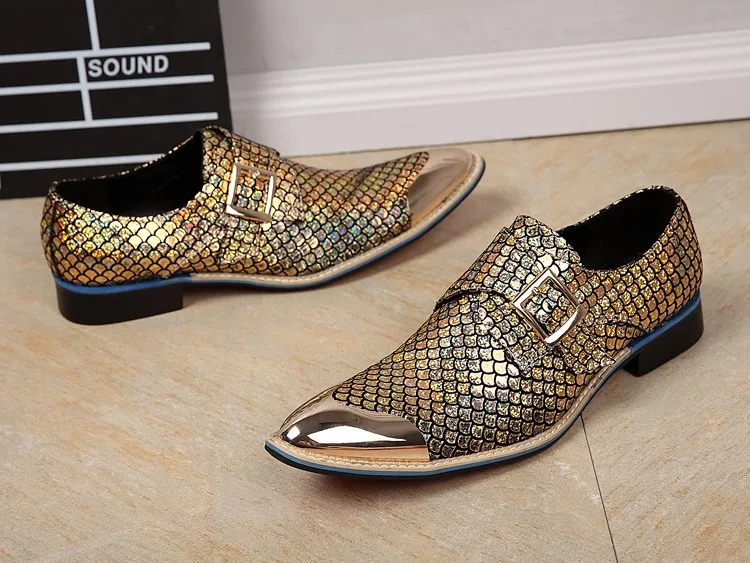 CH.KWOK Metallic Men Wedding Shoes Genuine Leather Sequined Glitter Mens Gold Dress Shoes Pointed Toe Men's Oxford Shoes
CH.KWOK Metallic Men Wedding Shoes Genuine Leather Sequined Glitter Mens Gold Dress Shoes Pointed Toe Men's Oxford Shoes