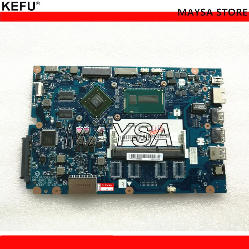 KEFU CG410 CG510 NM A681 материнская плата для ноутбука lenovo ideapad 100 15IBD основная SR23Y i5 5200U