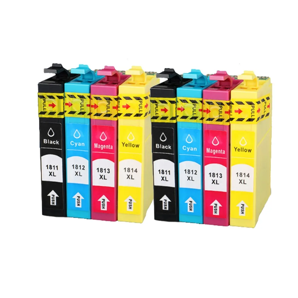 YI LE CAI compatible 8PK For EPSON T1811 T1812 T1813 T1814 Ink cartridge for EpsonXP212/XP215/XP312/XP315/XP412 Printer
YI LE CAI compatible 8PK For EPSON T1811 T1812 T1813 T1814 Ink cartridge for EpsonXP212/XP215/XP312/XP315/XP412 Printer
