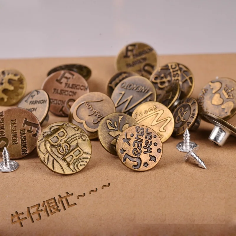 20pcs/set Metal shank jeans buttons 20mm Mixed style Bronze Tone Star Pattern Jean thread button for clothing sewing craft
20pcs/set Metal shank jeans buttons 20mm Mixed style Bronze Tone Star Pattern Jean thread button for clothing sewing craft