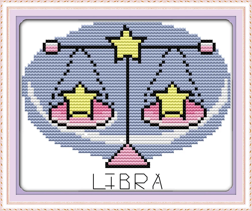 Libra cross stitch kit 12 constellation cartoon Aida count 18ct 14ct 11ct print embroidery DIY handmade needlework supply
Libra cross stitch kit 12 constellation cartoon Aida count 18ct 14ct 11ct print embroidery DIY handmade needlework supply