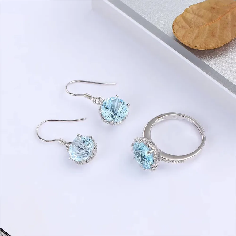 SGARIT gemstone jewellery factory wholesale big stone jewelry natural crystal blue topaz 925 sterling silver jewelry set women
SGARIT gemstone jewellery factory wholesale big stone jewelry natural crystal blue topaz 925 sterling silver jewelry set women