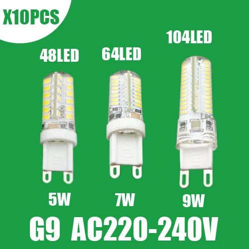 10PCS 220V G9 5W 7W 9W Silicone COB LED Bulb SMD2835 SMD3014 LED Corn Bulb Lamp LED Spotlight for Crystal Lamp Warm Cold White
10PCS 220V G9 5W 7W 9W Silicone COB LED Bulb SMD2835 SMD3014 LED Corn Bulb Lamp LED Spotlight for Crystal Lamp Warm Cold White