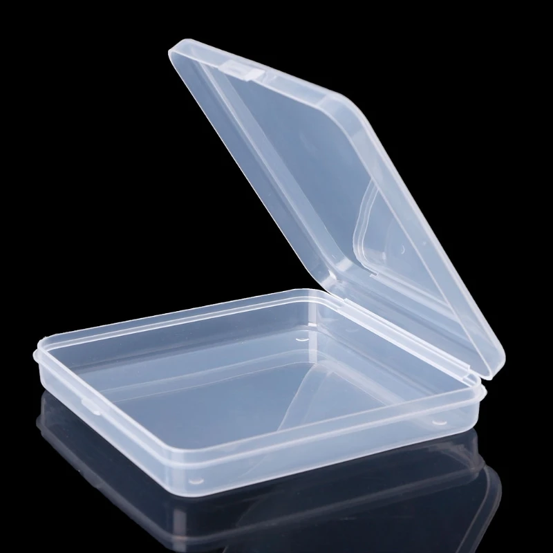 Квадратная прозрачная пластиковая коробка для хранения ювелирных изделий