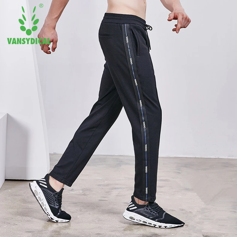 Vansydical Winter Sports Running Pants Men's Printed Ribbon Gym Long Trousers Outdoor Fitness Workout Jogging Sweatpants | Спорт и