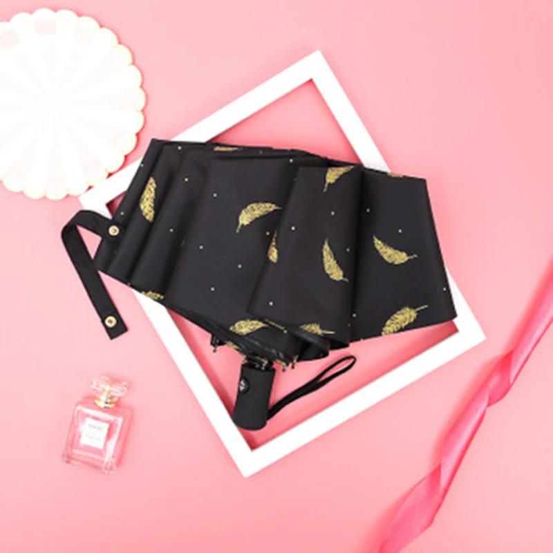 JESSEKAMM Gold Feather Fully Automatic Black White Rain Umbrellas New Design Hot Sale For Women 1-2 Person Auto open close
JESSEKAMM Gold Feather Fully Automatic Black White Rain Umbrellas New Design Hot Sale For Women 1-2 Person Auto open close