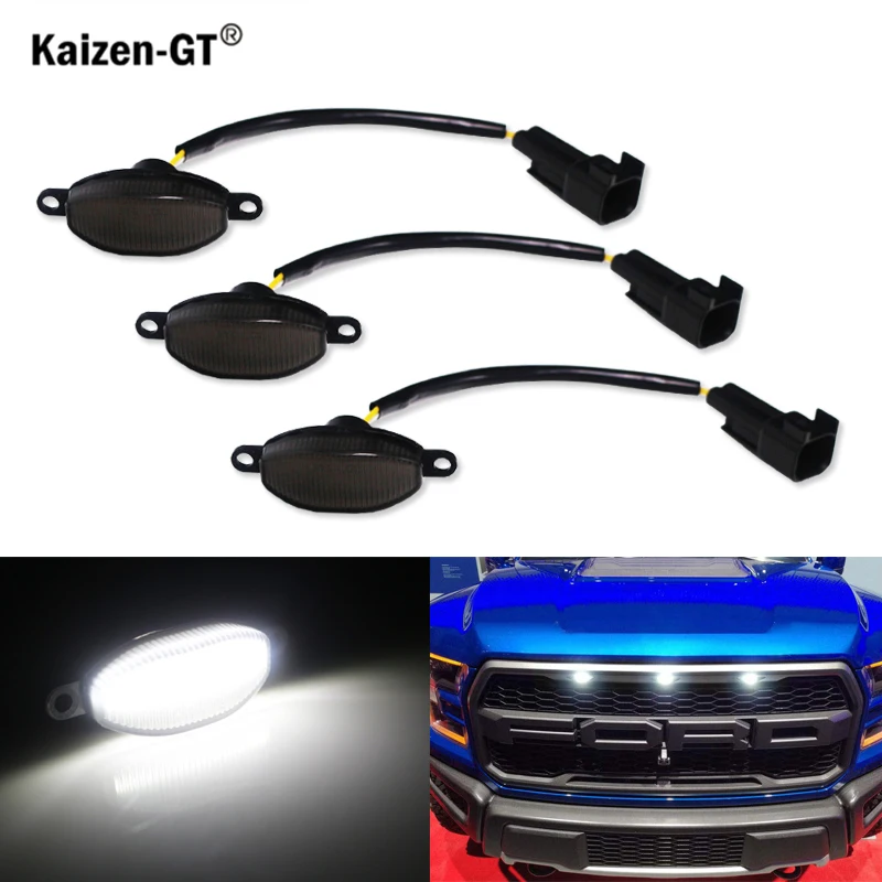 (3) Truck 4x4 Smoked Lens White Amber yellow LED OEM Grille Lamps Parking Driving Light For 2010-2014 and 2017-up Ford Raptor
(3) Truck 4x4 Smoked Lens White Amber yellow LED OEM Grille Lamps Parking Driving Light For 2010-2014 and 2017-up Ford Raptor