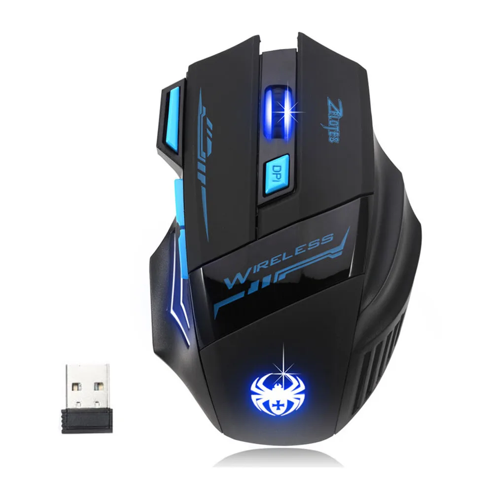 ZELOTES Gaming Mouse Adjustable 2400DPI Optical Wireless Gaming Game Mouse For Laptop PC Computer Mouse Gamer Mice 0208#3
ZELOTES Gaming Mouse Adjustable 2400DPI Optical Wireless Gaming Game Mouse For Laptop PC Computer Mouse Gamer Mice 0208#3