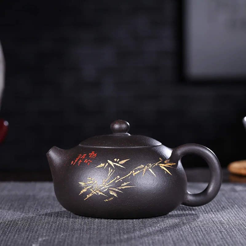 clay pot genuine hand-made raw ore black cinnamon mud black diamond West Shi pot Kungfu Teapot Tea Set direct wholesale
clay pot genuine hand-made raw ore black cinnamon mud black diamond West Shi pot Kungfu Teapot Tea Set direct wholesale