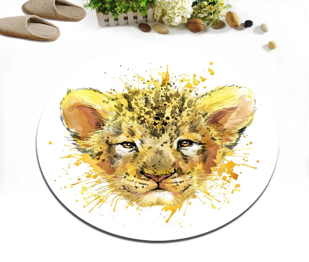 Round Living Room Area Rugs Bedroom Floor Cushion Bathroom Non-Slip Carpets Office Door Mat Watercolor Lovely Young Leopards Cub
Round Living Room Area Rugs Bedroom Floor Cushion Bathroom Non-Slip Carpets Office Door Mat Watercolor Lovely Young Leopards Cub