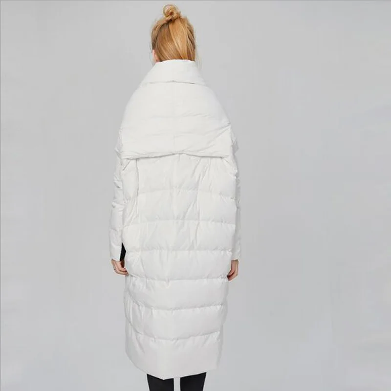 Новинка 2018 модная зимняя коллекция куртка женское пуховое пальто парка длинное