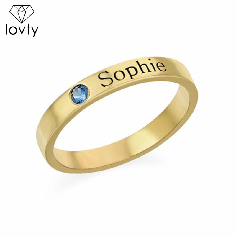 Simple Personalized 925 Silver Rings For Women Girls Custom One Birthstone And One Name Ring Jewelry Exquisite Gift US Size 3-14
Simple Personalized 925 Silver Rings For Women Girls Custom One Birthstone And One Name Ring Jewelry Exquisite Gift US Size 3-14