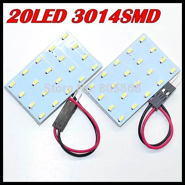 Фото 50 шт./лот бесплатная доставка 3014SMD 20 светодиодов Белая светодиодная панель для