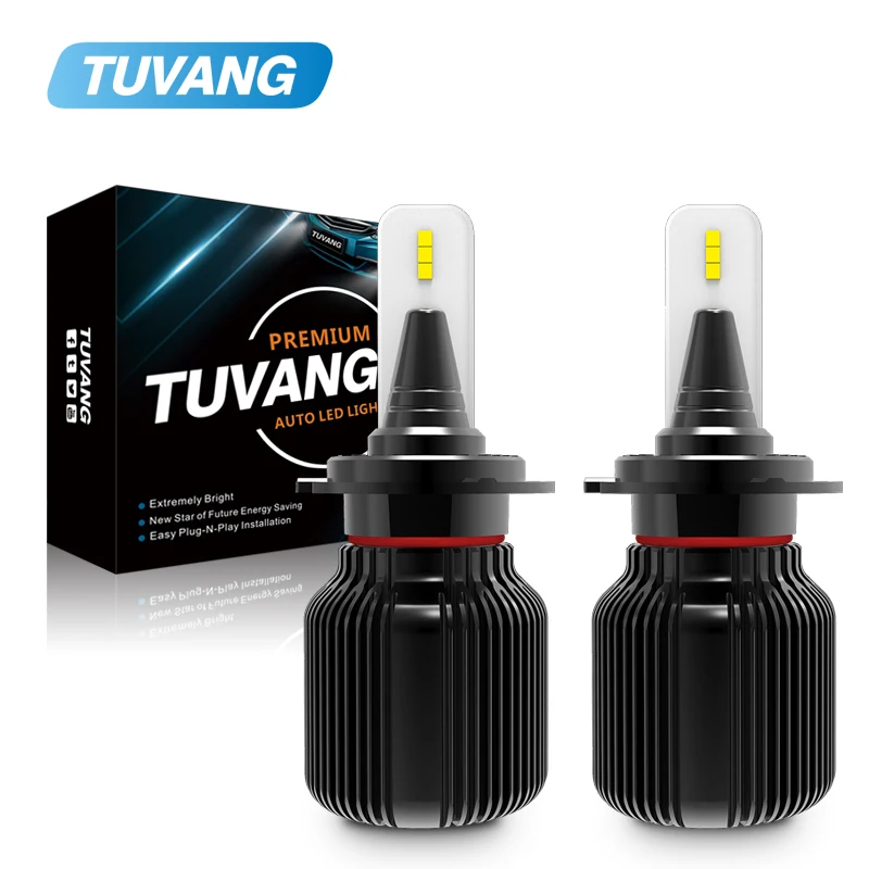 Tuvang Mini H7 H8 H11 H4 Hi/Lo луч 9005 9006 HB3 HB4 9012 8000Lm автомобильная светодиодная лампа для фары
