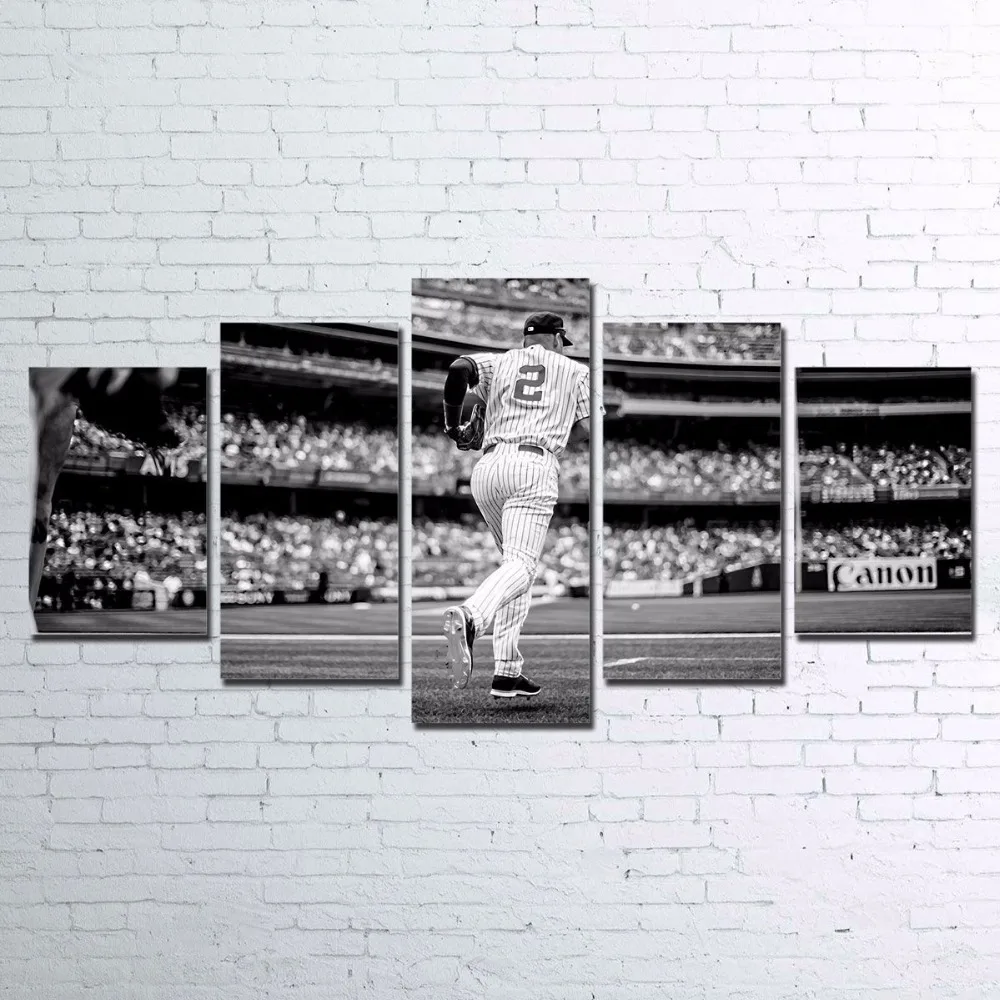 Hd Print Vintage 5 Pieces Bedroom Decoration Wall Picture Baseball Player Sports Poster Black And White Modular Canvas Painting
Hd Print Vintage 5 Pieces Bedroom Decoration Wall Picture Baseball Player Sports Poster Black And White Modular Canvas Painting