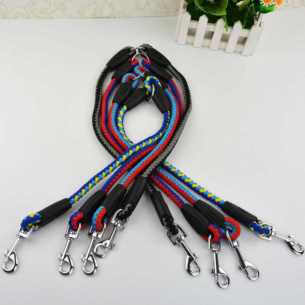 High Quality Strong Nylon Pet Product Round Rope Dog Double Leash Leads for Large Medium Dogs Pets
High Quality Strong Nylon Pet Product Round Rope Dog Double Leash Leads for Large Medium Dogs Pets