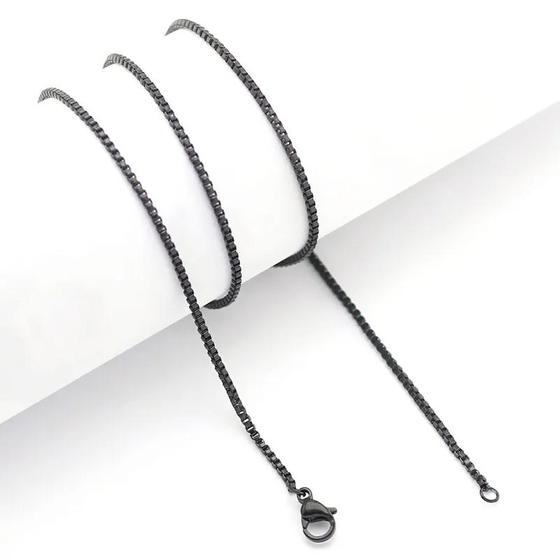 wholesale chain 18'' 20'' 24'' 28'' 32'' 1.5mm gold/rose gold/balck stainless steel box chain necklace
wholesale chain 18'' 20'' 24'' 28'' 32'' 1.5mm gold/rose gold/balck stainless steel box chain necklace