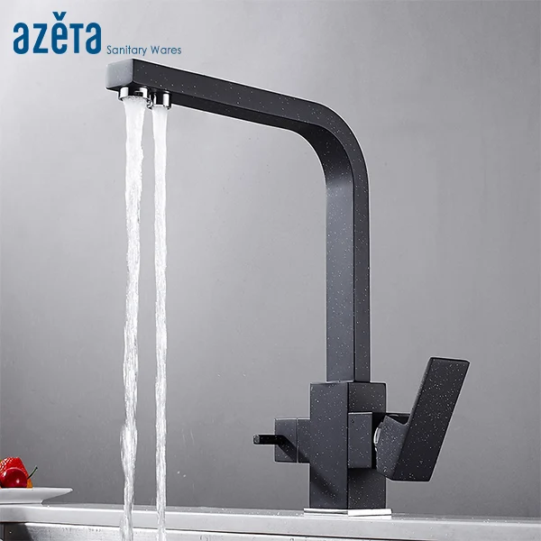 Azeta Rotate Water Purification Kitchen Faucet Black Brass Kitchen Mixer Tap 3 Way Faucet Drinking Water Kitchen Tap AT3288BP
Azeta Rotate Water Purification Kitchen Faucet Black Brass Kitchen Mixer Tap 3 Way Faucet Drinking Water Kitchen Tap AT3288BP