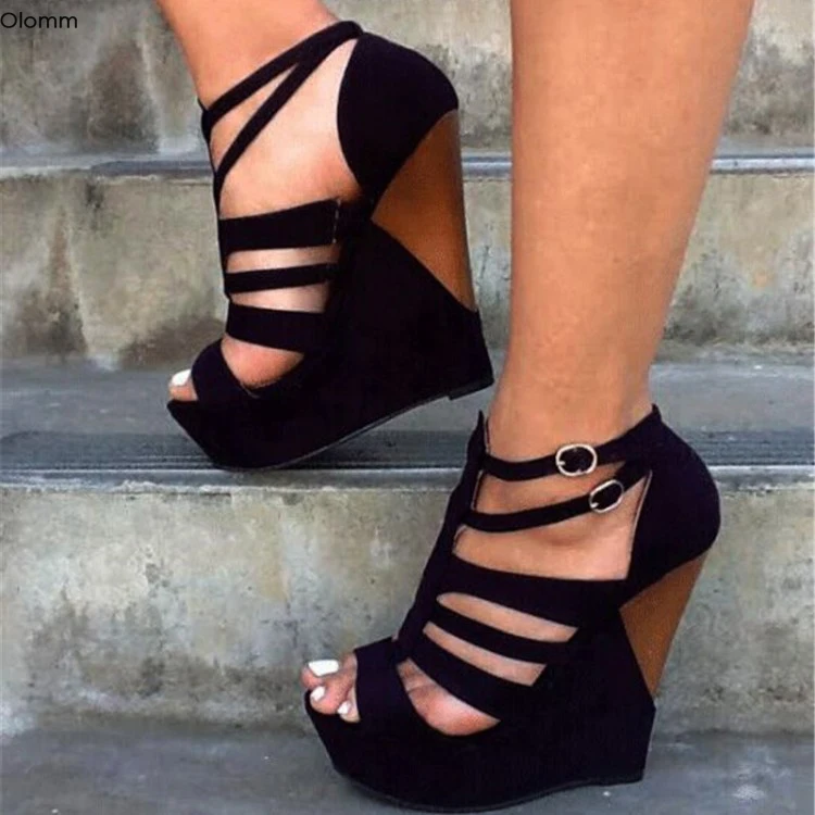 Olomm New Arrival Women Platform Gladiator Sandals Wedges High Heels Sandals Open Toe Black Club Shoes Women US Plus Size 5-15
Olomm New Arrival Women Platform Gladiator Sandals Wedges High Heels Sandals Open Toe Black Club Shoes Women US Plus Size 5-15