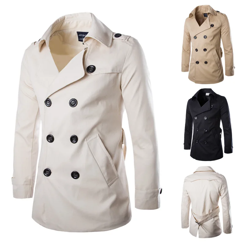 JZ CHIEF England Men Double Breasted Jacket Slim Fit Trench Coat Man Windbreaker Trench Overcoat Solid Outerwear Sash Trenchcoat
JZ CHIEF England Men Double Breasted Jacket Slim Fit Trench Coat Man Windbreaker Trench Overcoat Solid Outerwear Sash Trenchcoat