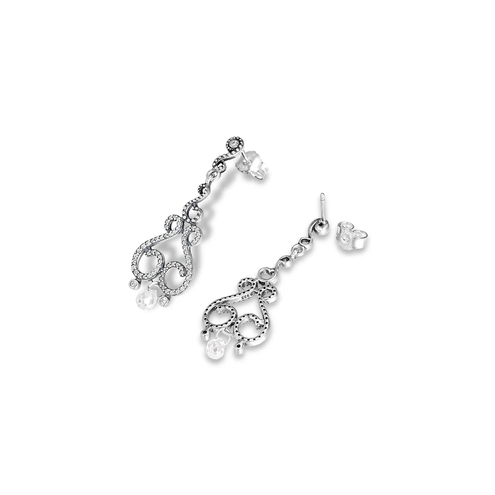 925 Sterling Silver Jewelry Swirling Chandeliers Drop Earrings, Clear CZ Fashion Earrings Fit For Elegance Women
925 Sterling Silver Jewelry Swirling Chandeliers Drop Earrings, Clear CZ Fashion Earrings Fit For Elegance Women