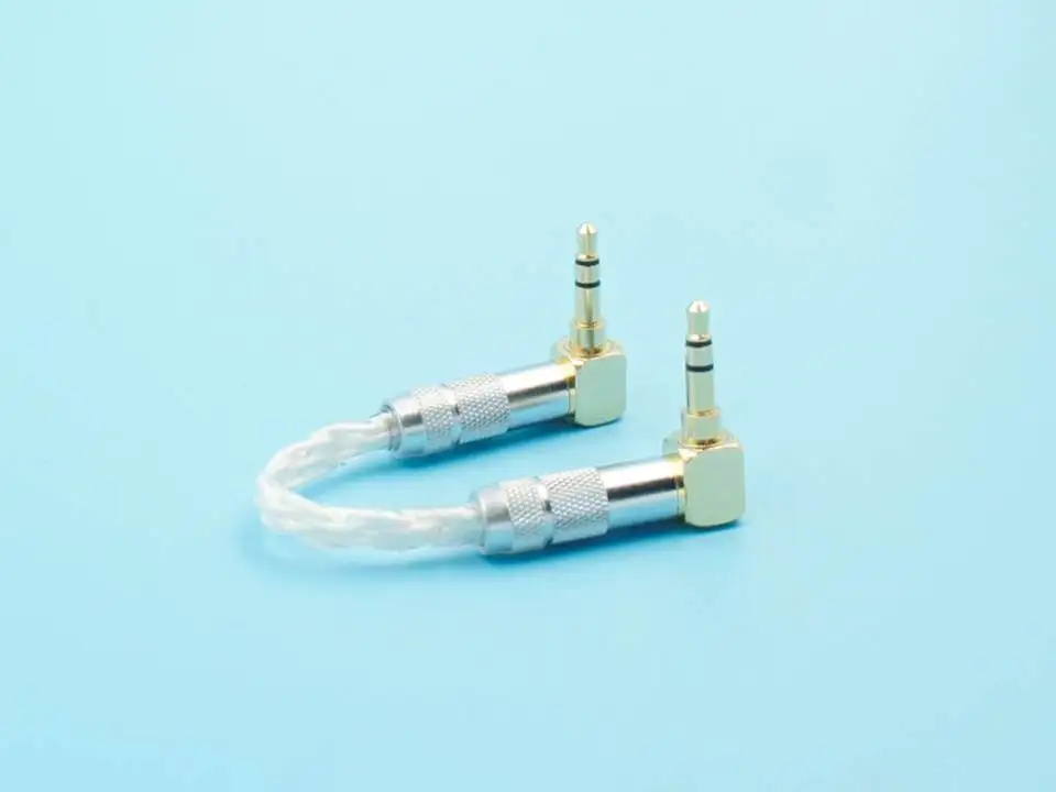 Аудиокабель HiFi с серебряным покрытием 10 см от 3 5 мм до мм|plug 3.5mm|plug 5mmplug cable |