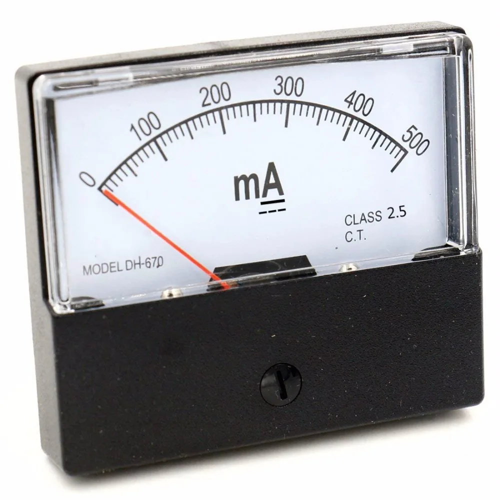 Амперметр Φ DC 0-500 mA 1A 2A 3A 5A 10A 20A 30A 50A 100A прямоугольный амперметр игла имперметр |