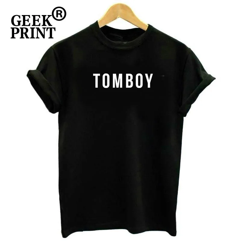 Женские топы TOMBOY TOM BOY этикетка girly stereotype забавная футболка дропшиппинг|Футболки| |