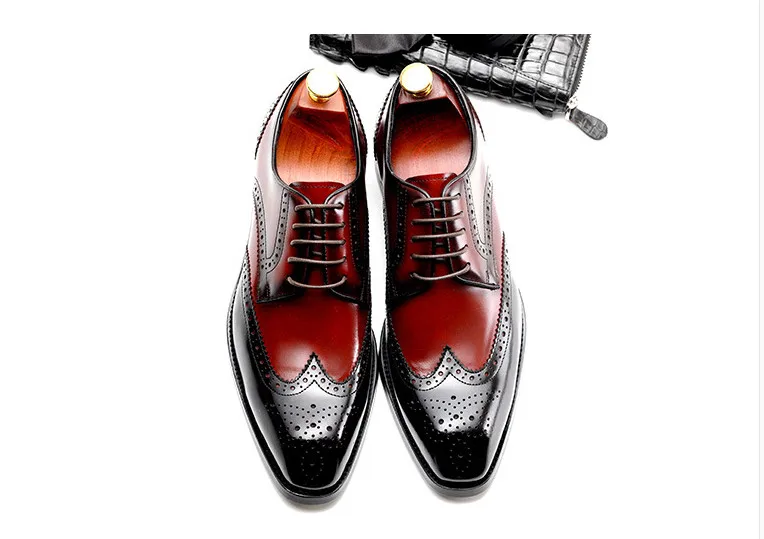 New Style Men Square Toe Genuine Leather Lace Up Carved Brogue Shoes Men Thick Bottom Crocodile Pattern Mixed Color Work Shoes
New Style Men Square Toe Genuine Leather Lace Up Carved Brogue Shoes Men Thick Bottom Crocodile Pattern Mixed Color Work Shoes