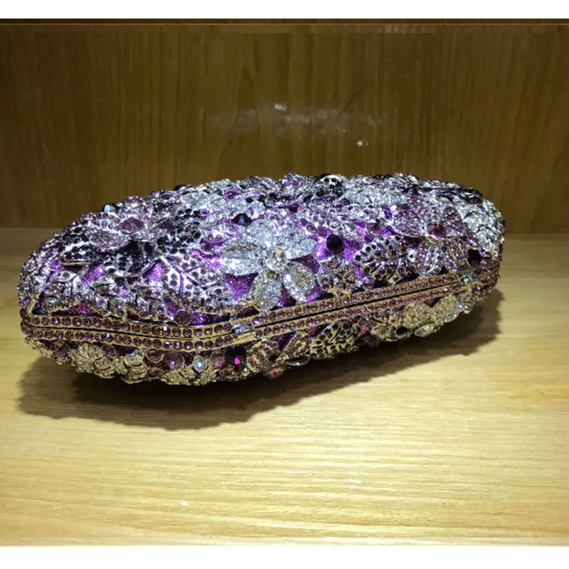 Luxury Women Bridal Gold Floral Crystal Clutch Purse Handbag Metal crystal diamond Hard Case box Evening Bag With Shoulder Chain
Luxury Women Bridal Gold Floral Crystal Clutch Purse Handbag Metal crystal diamond Hard Case box Evening Bag With Shoulder Chain