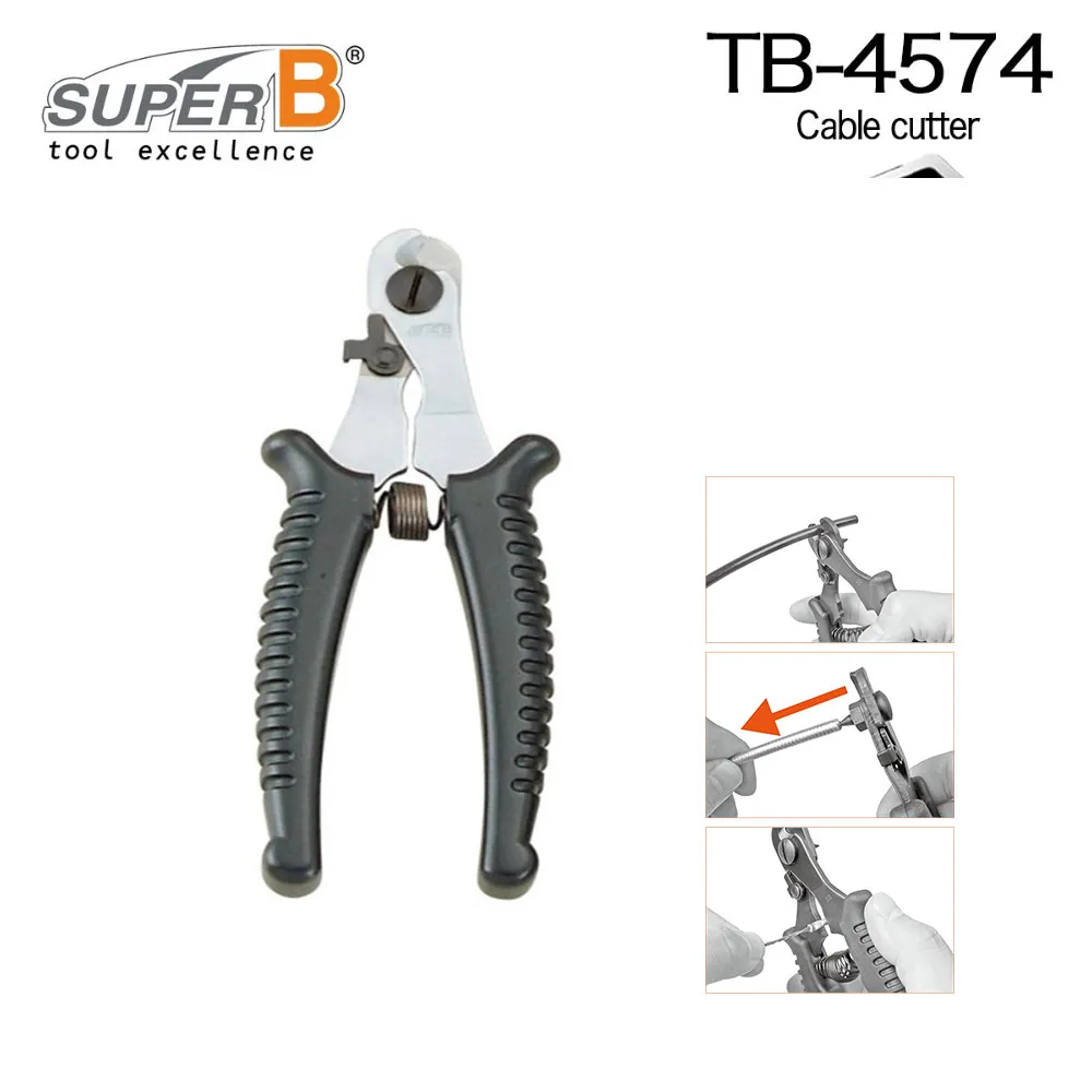 Super B TB-4574 Profeesional Bicycle Cable Cutting Pliers Cutter Tool Bike Inner & Outer Cables bicycle repair tools | Спорт и