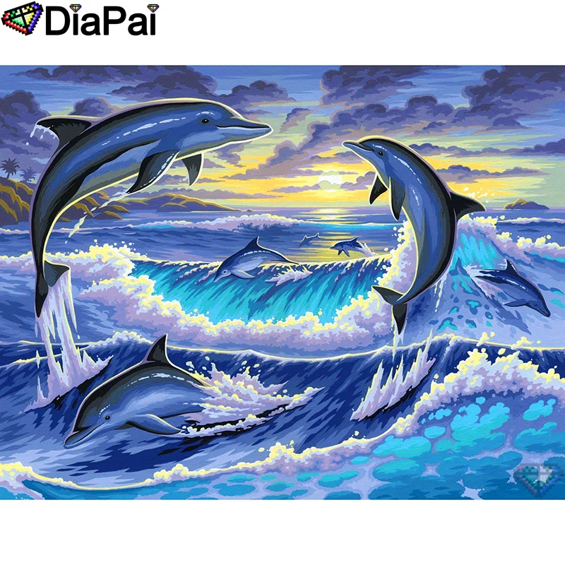 DIAPAI 100% Full Square/Round Drill 5D DIY Diamond Painting "Dolphin sea sunset" Diamond Embroidery Cross Stitch 3D Decor A18864
DIAPAI 100% Full Square/Round Drill 5D DIY Diamond Painting "Dolphin sea sunset" Diamond Embroidery Cross Stitch 3D Decor A18864