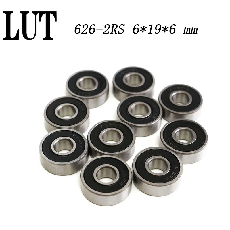 50 шт. детали 626 2RS 626RS 626-2RS RS 626-2RSH двойное резиновое уплотнение шарикоподшипник с